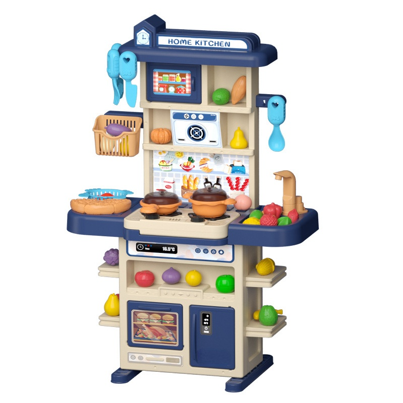 Large simulation dining table kitchenware set girls' cooking children education play house kitchen toys
