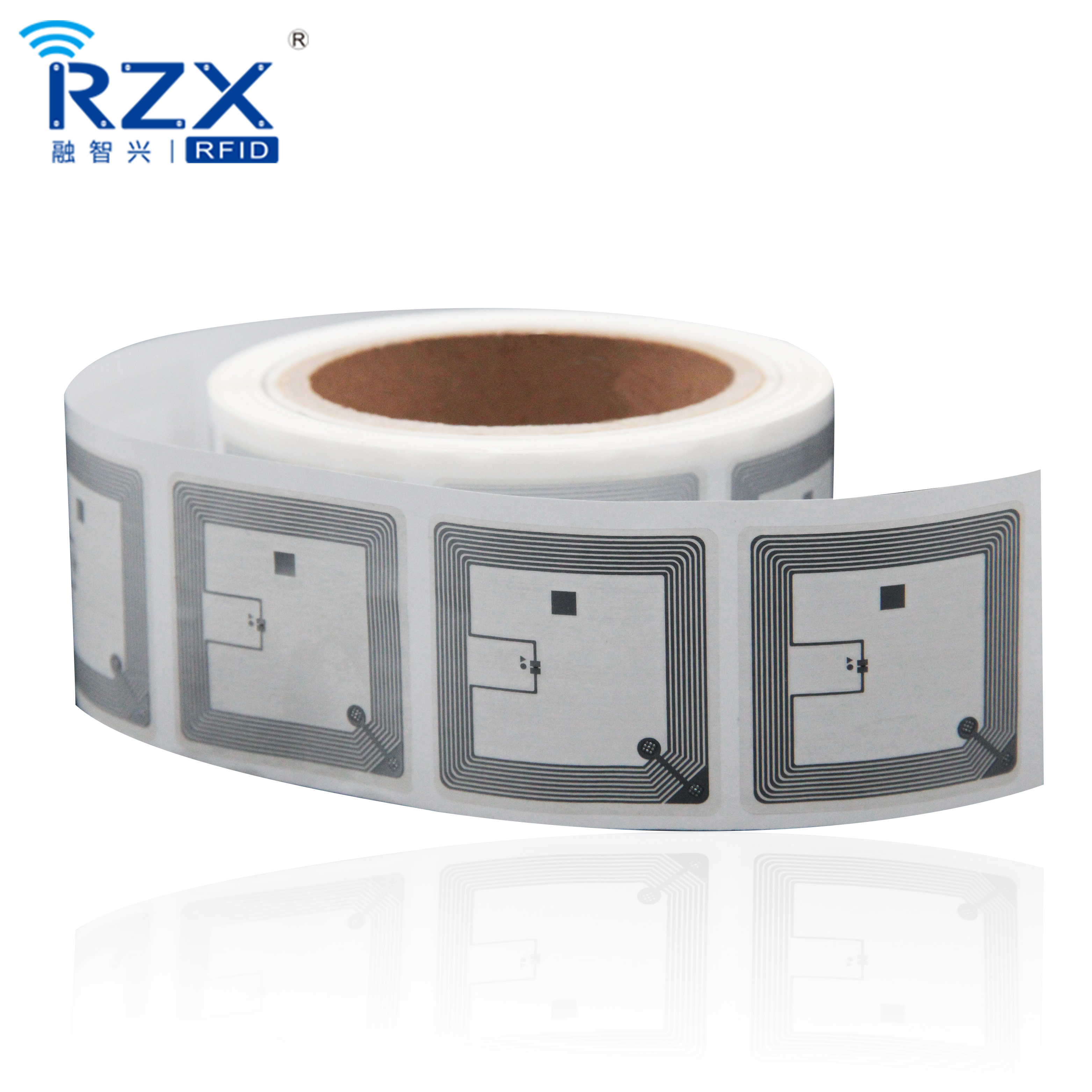 50*50 мм ISO/IEC 15693 ICODE SLIX RFID HF белый библиотека книга стикеры/тег/этикетка с клей обратно