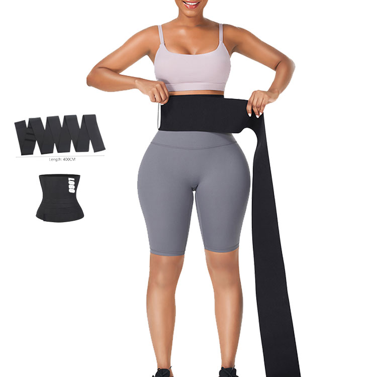 2021 private label high waist wrap band slimmingtummy wrap waist trainer shaper latex waist wrap