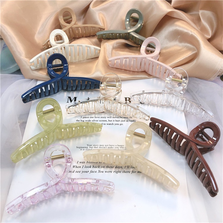 Plastic Butterfly Hair Clips Simplicity Large Clamp One Font Morandi Color Jewellery Accessories Girl Hair Claw Clip