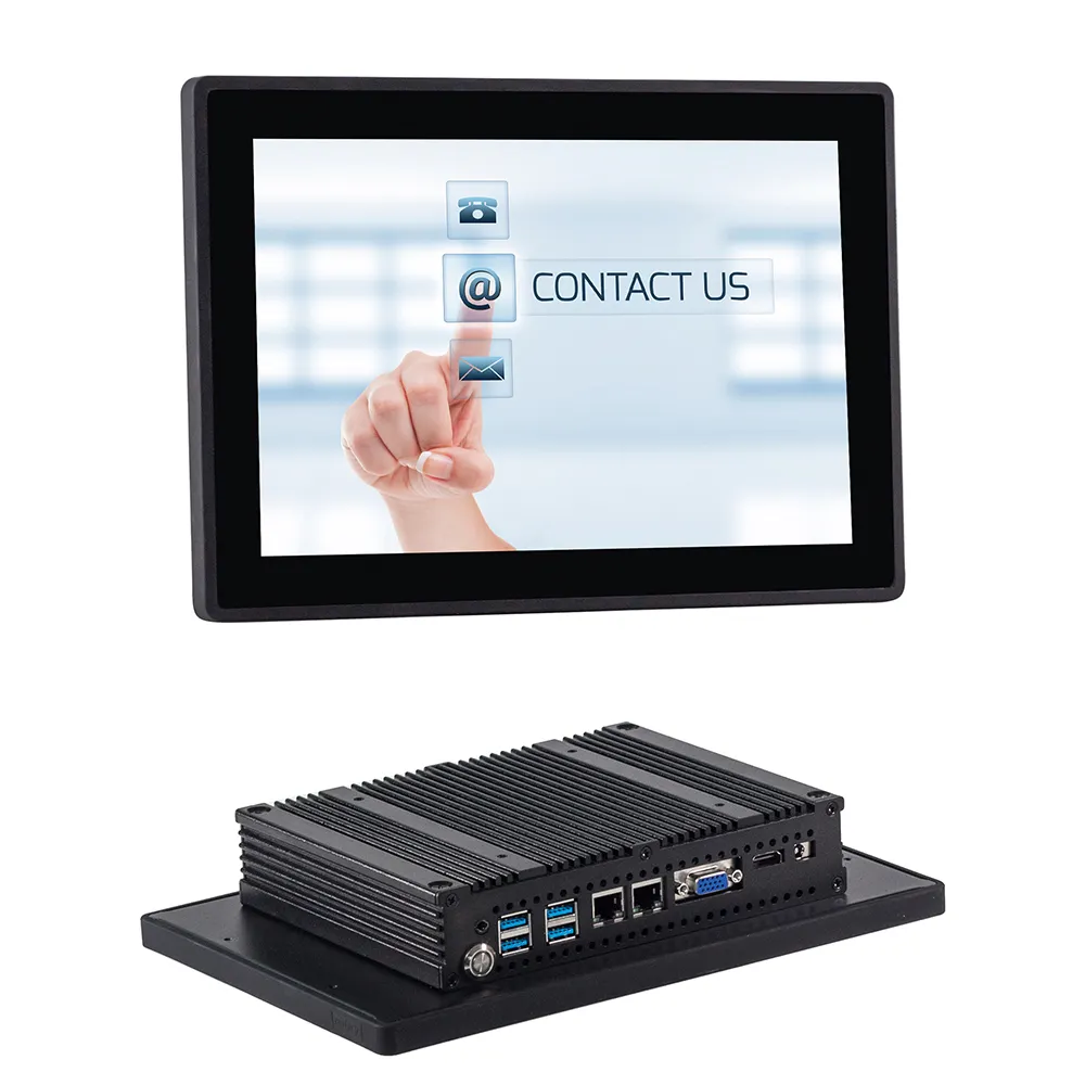 Fanless Industrial computer I7/I5/I3 IPC industrial front IP65 waterproof dustproof touch screen all in one PC