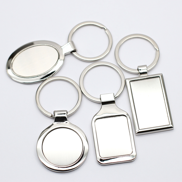 Cheap Custom Engraved Laser Printing Logo Metal Sublimation Blank Keychain