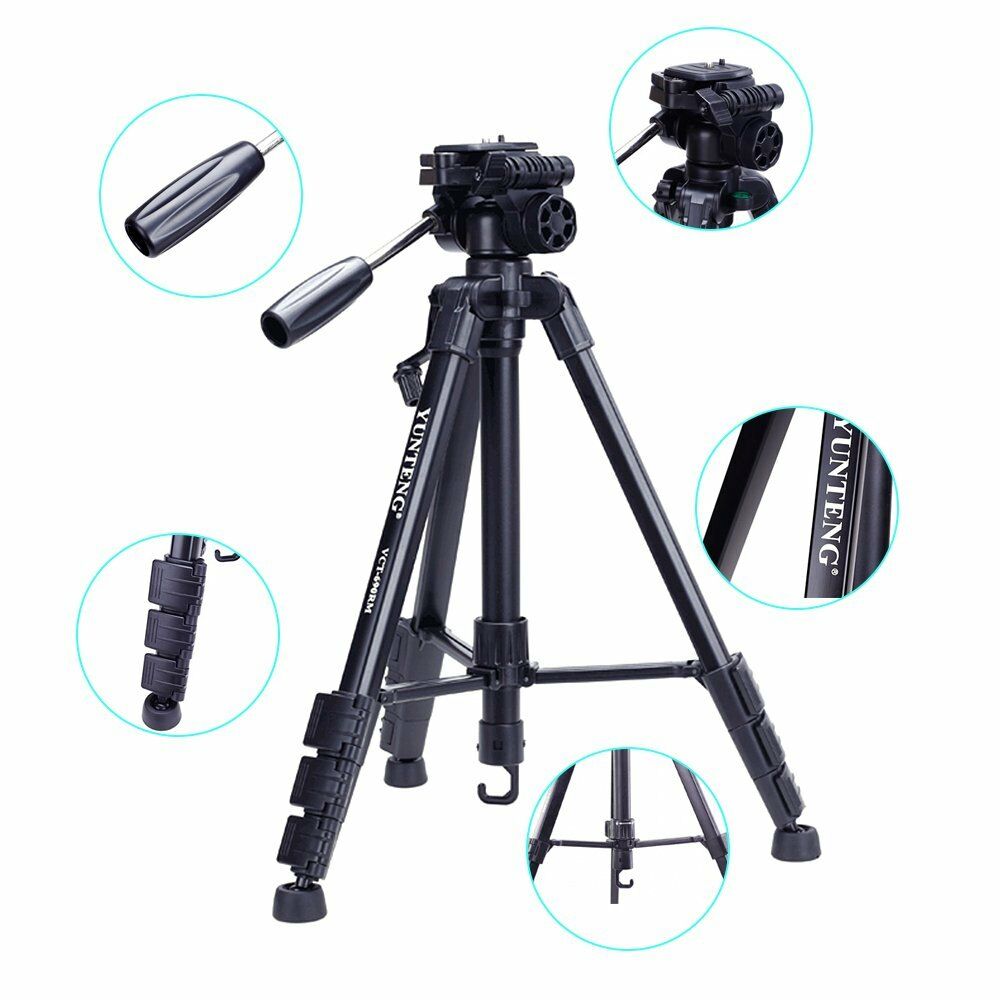 Профессиональный штатив YUNTENG VCT-690 с амортизирующей головкой и сумкой для переноски для SLR-камеры