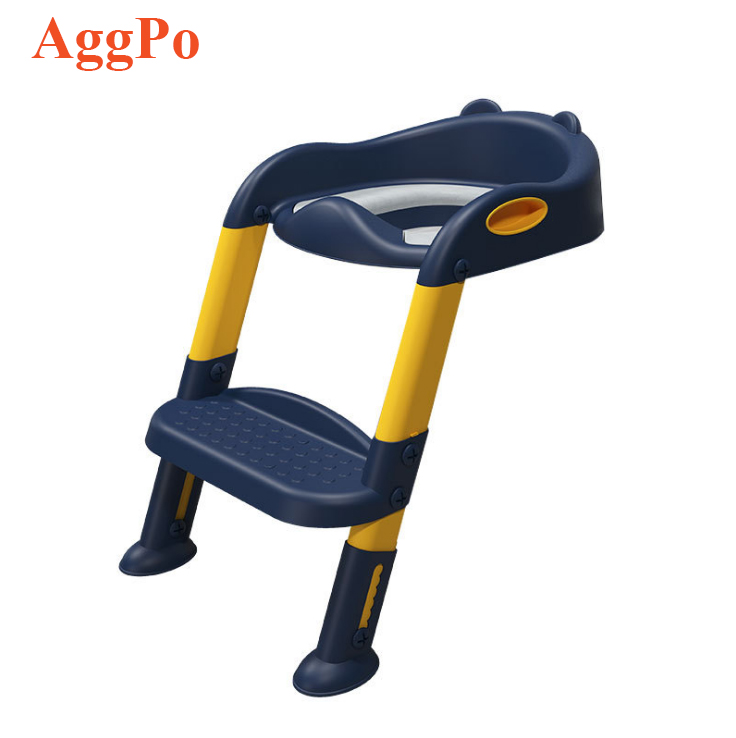 Upgrade Foldable Potty Training Seat with Step Stool Ladder, Toilet for Kids Comfortable Safe Potty Seat with Anti-Slip Pads
