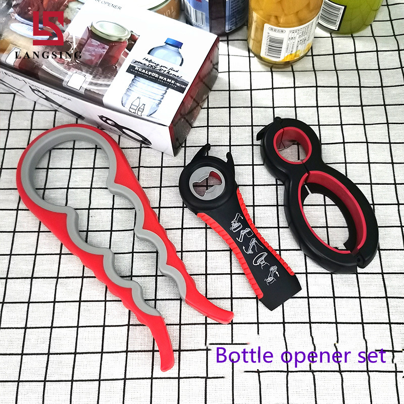 Fusimai Can Silicone Handle Weak Hands Amazon Multi Function Bottle Opener 3 Pieces / Set