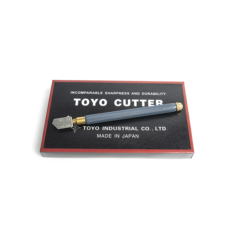 Professional original 6pcs oiled black iron handle toyo tc 17 glass cutter The best glass tile cutting tool