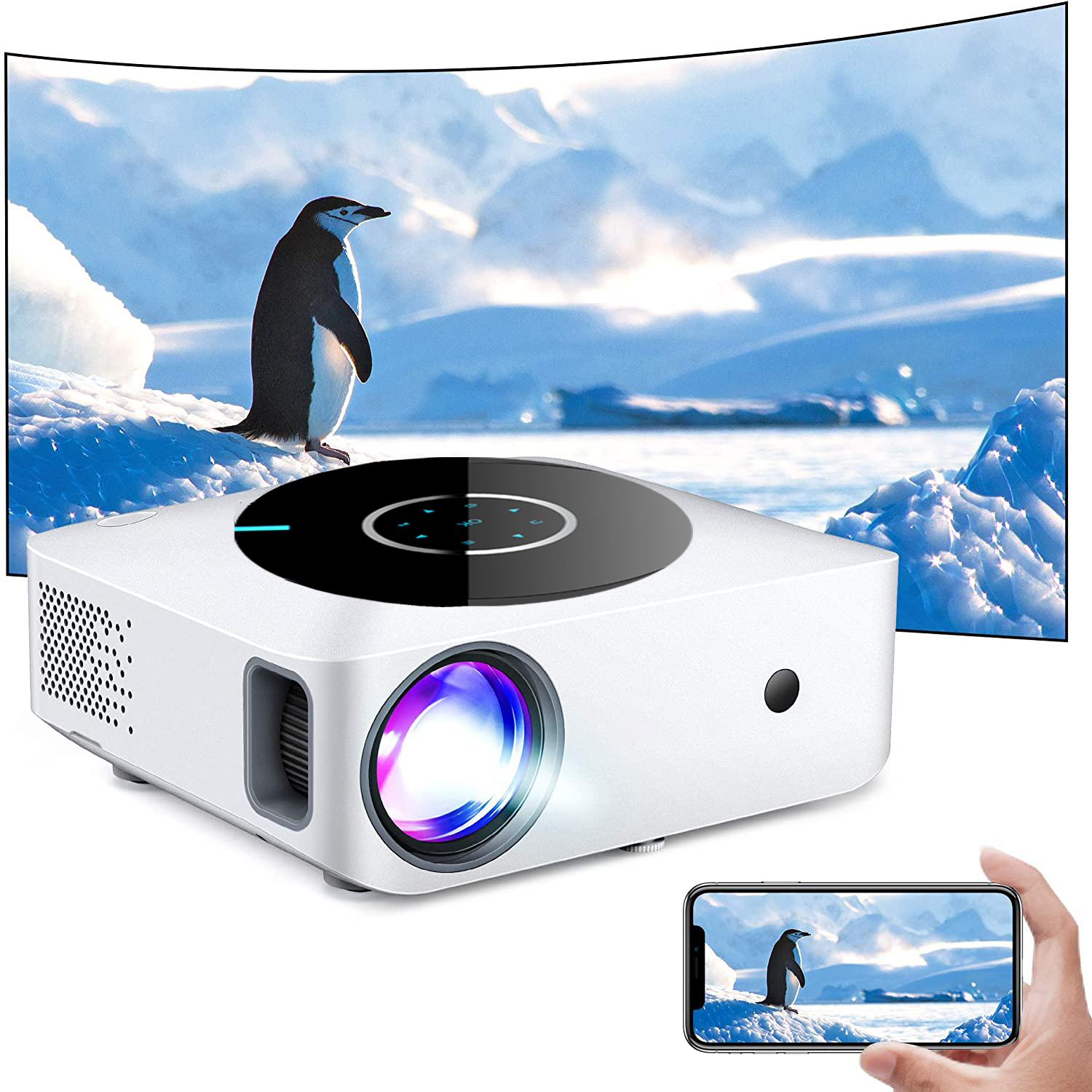 [Новый Популярный мини-проектор Amazon 1080p] Фабричный OEM ODM оригинальный 1080p Full HD светодиодный ЖК Портативный мини-проектор для домашнего кинотеатра 1080P