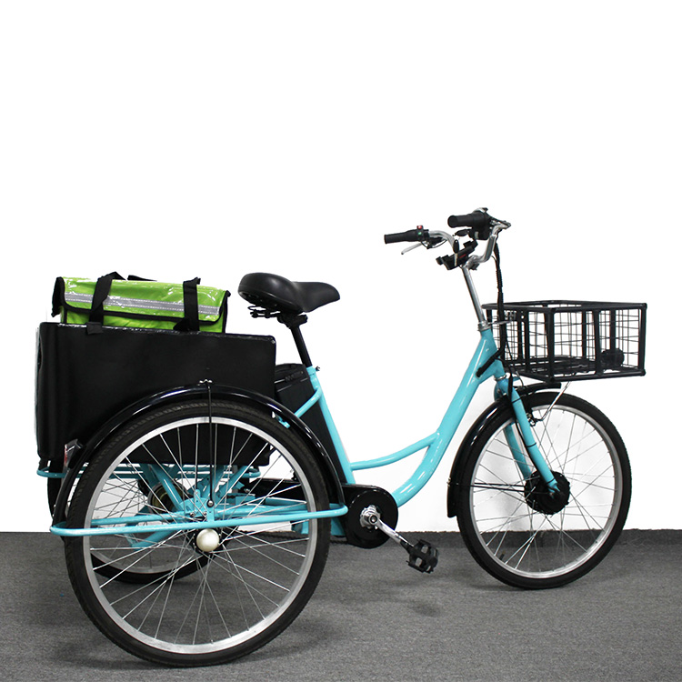 New 350W 10ah OEM cargo CE 3 wheels adult electric tricycles /Cheap best sale adult 3 wheel bike /electric tricycles with basket