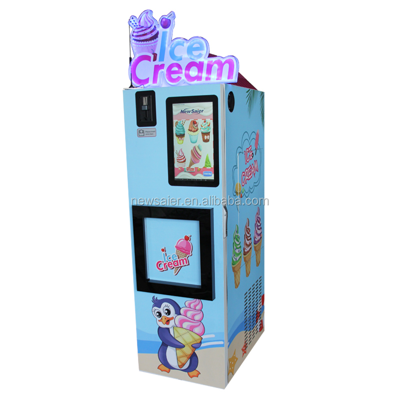 2020 New model ice vending machine for sale ice cream cone vending machine soft ice cream vending machine