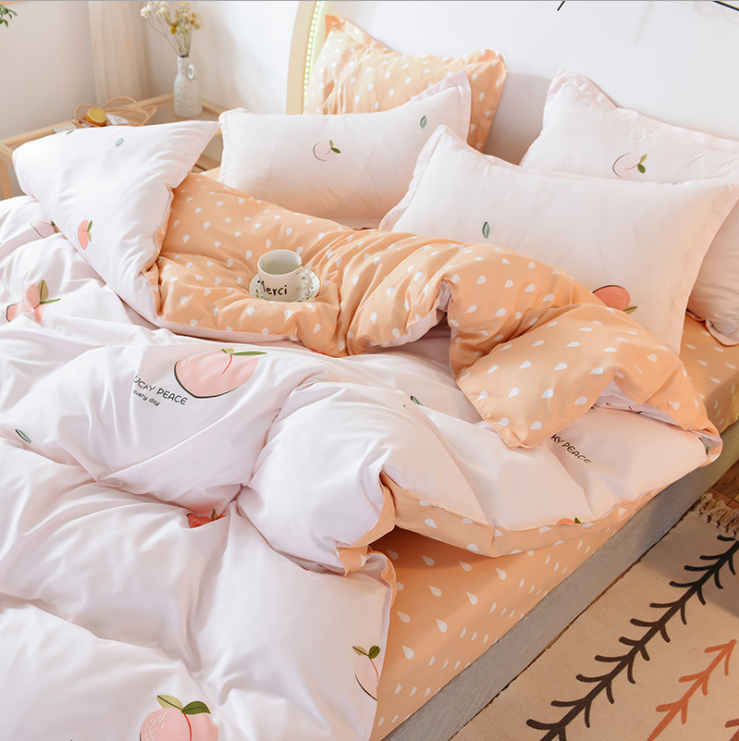 Hot selling 95% polyester fiber luxury simple bedding set bed sheets