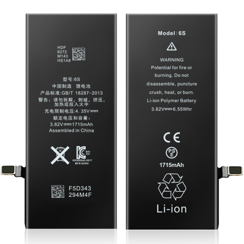 0 цикл оригинальной емкости TIS RoHS Новый аккумулятор для iphone 6s запасная деталь
