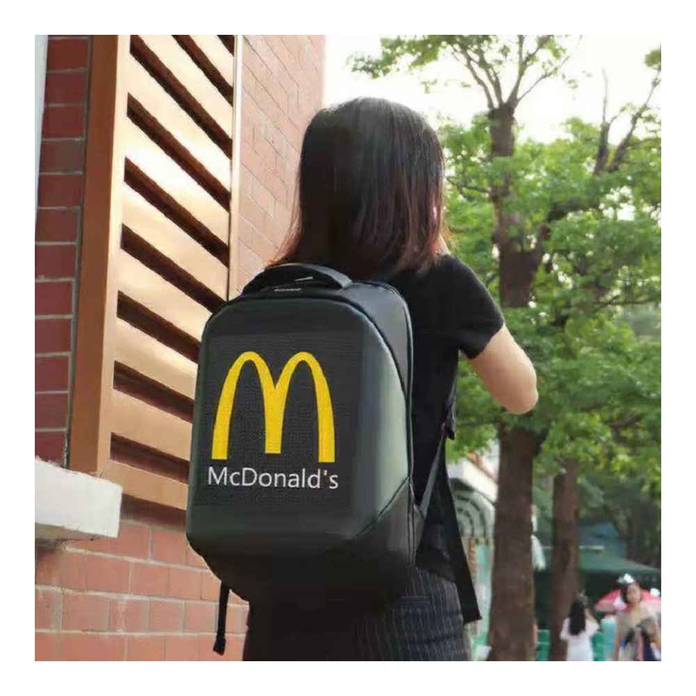 Новый тренд реклама умный динамический экран Bagpack цифровой светодиодный дисплей умный рюкзак