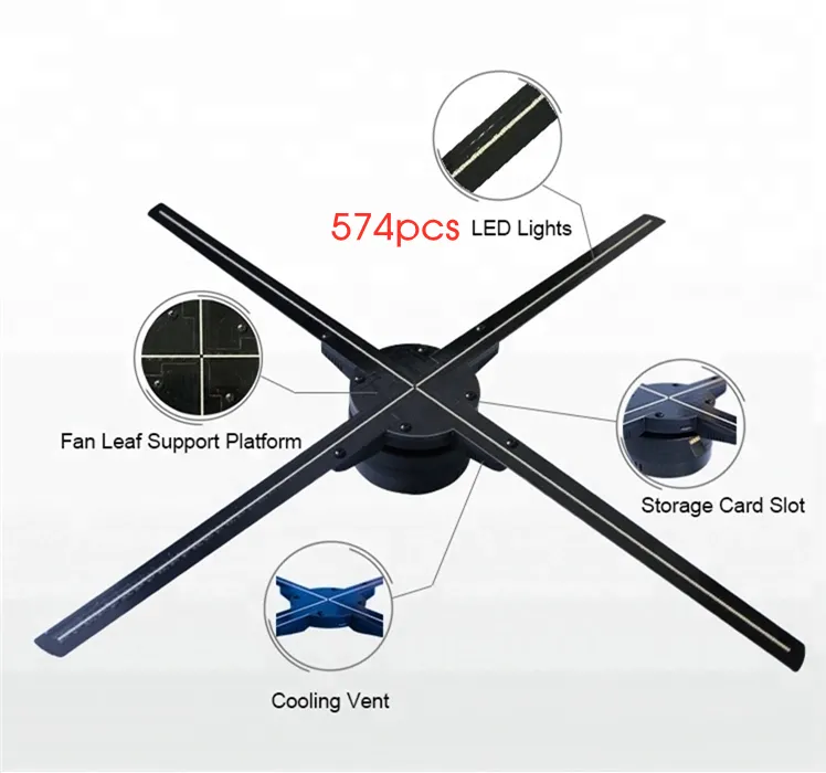 3d Голограмма 3x3 наружный 3d голографический дисплей проектор светодиодный вентилятор с бесплатной системой Rtos 3d светодиодный вентилятор цифровой рекламный дисплей