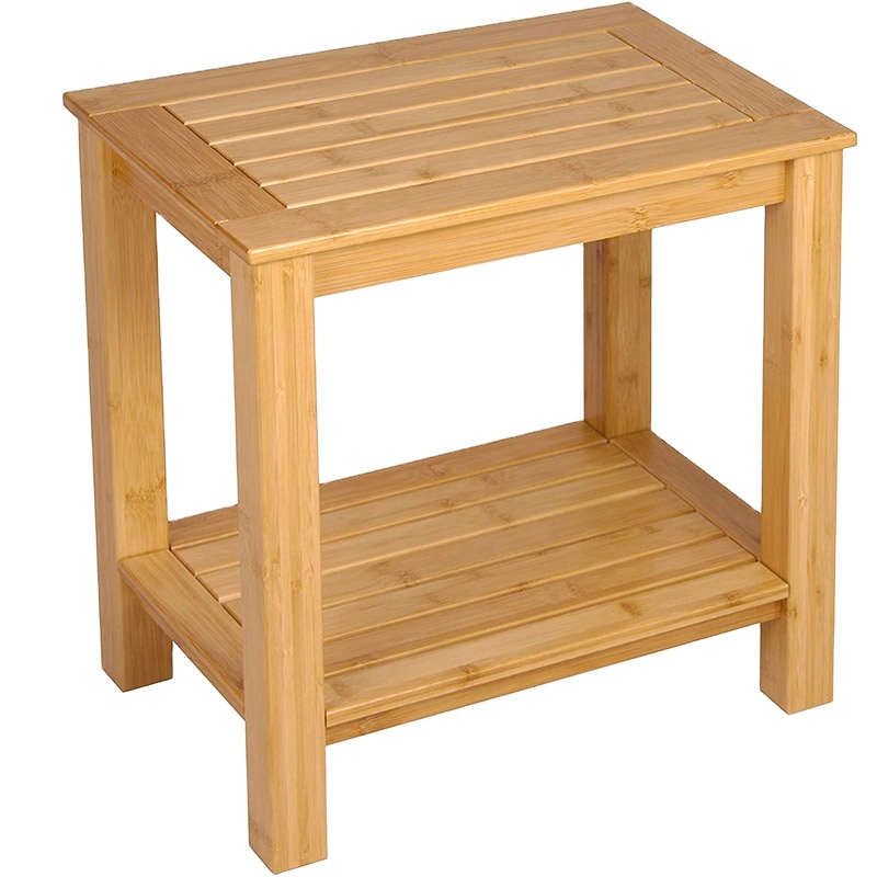 multifunction Natural bamboo bathroom bench with Fashion Creative Bathroom Shelf and Entryway Shoe Rack Bench