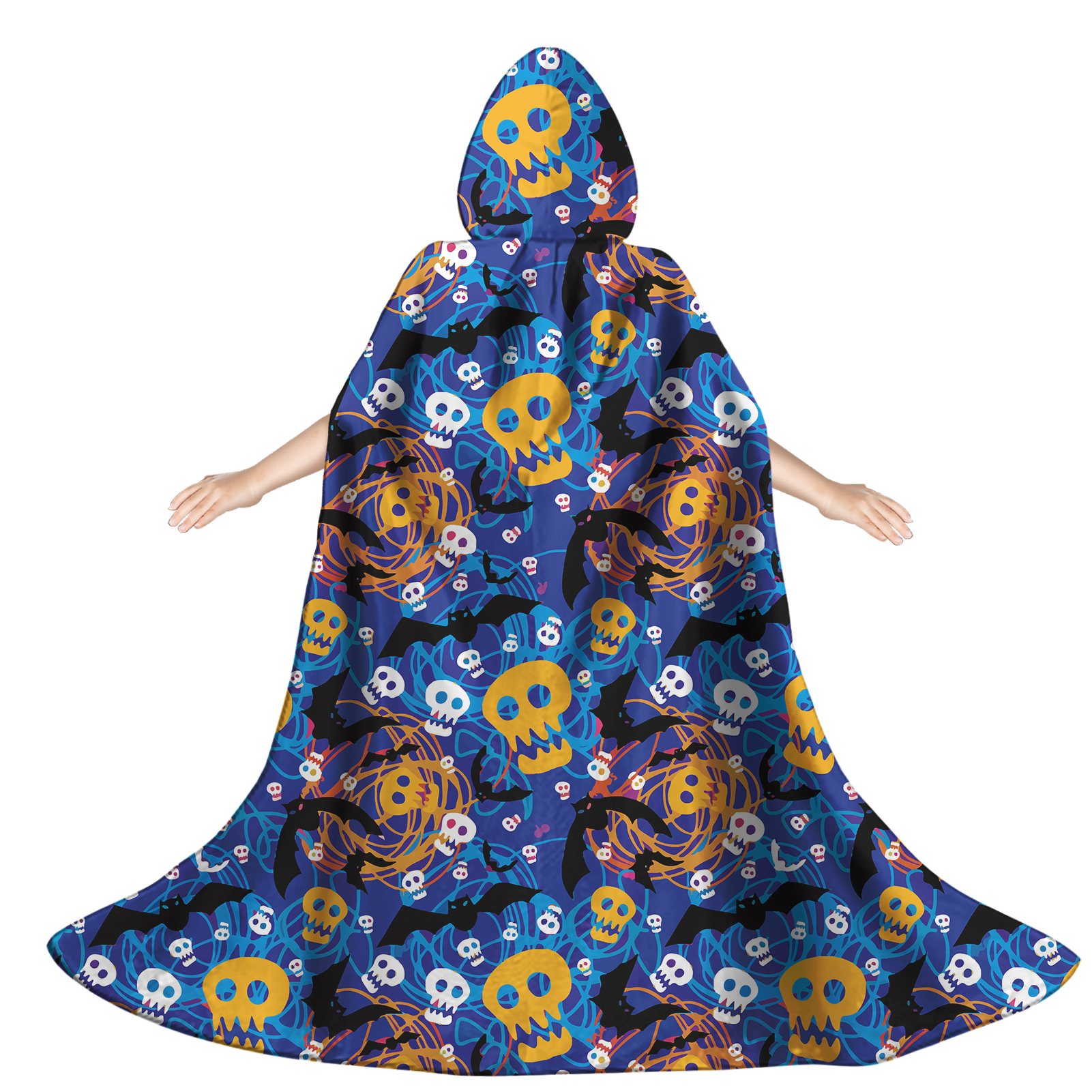 FORUDESIGNS Customized Halloween Outfits for Children Special Gift for Kids Full Printed Polyester Halloween Cape MOQ 1