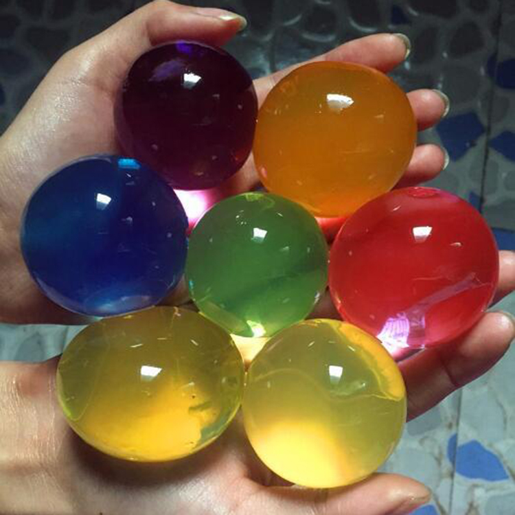 50 Pcs Gel Crystal Soil Water Beads, Clear Crystal Water Balls Vase Filler Non-toxic for Plants, Home Decoration Water Bead