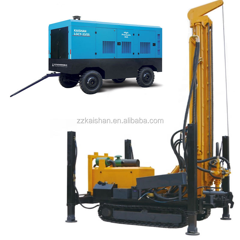Diesel power hydraulic Rotary water well drilling rig export Thailand
