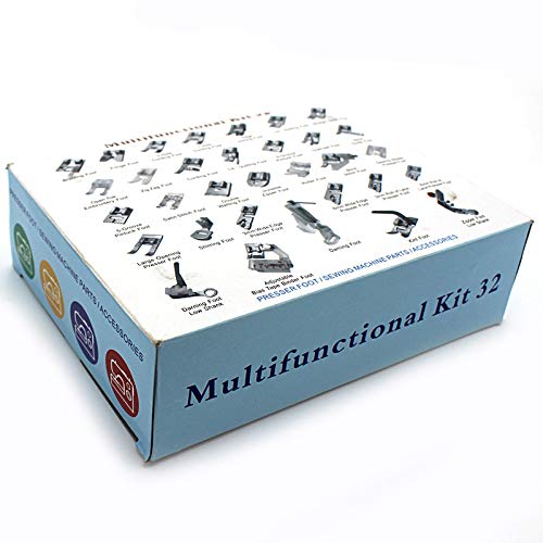 Прижимные лапки 32 шт., комплект Deluxe для швейной машины с низким хвостовиком, детали для домашних швейных машин Brother Singer Janome Simplicity
