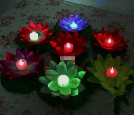 19 см LED лотоса плавающей желая свет бассейн партии новый фонарь воды