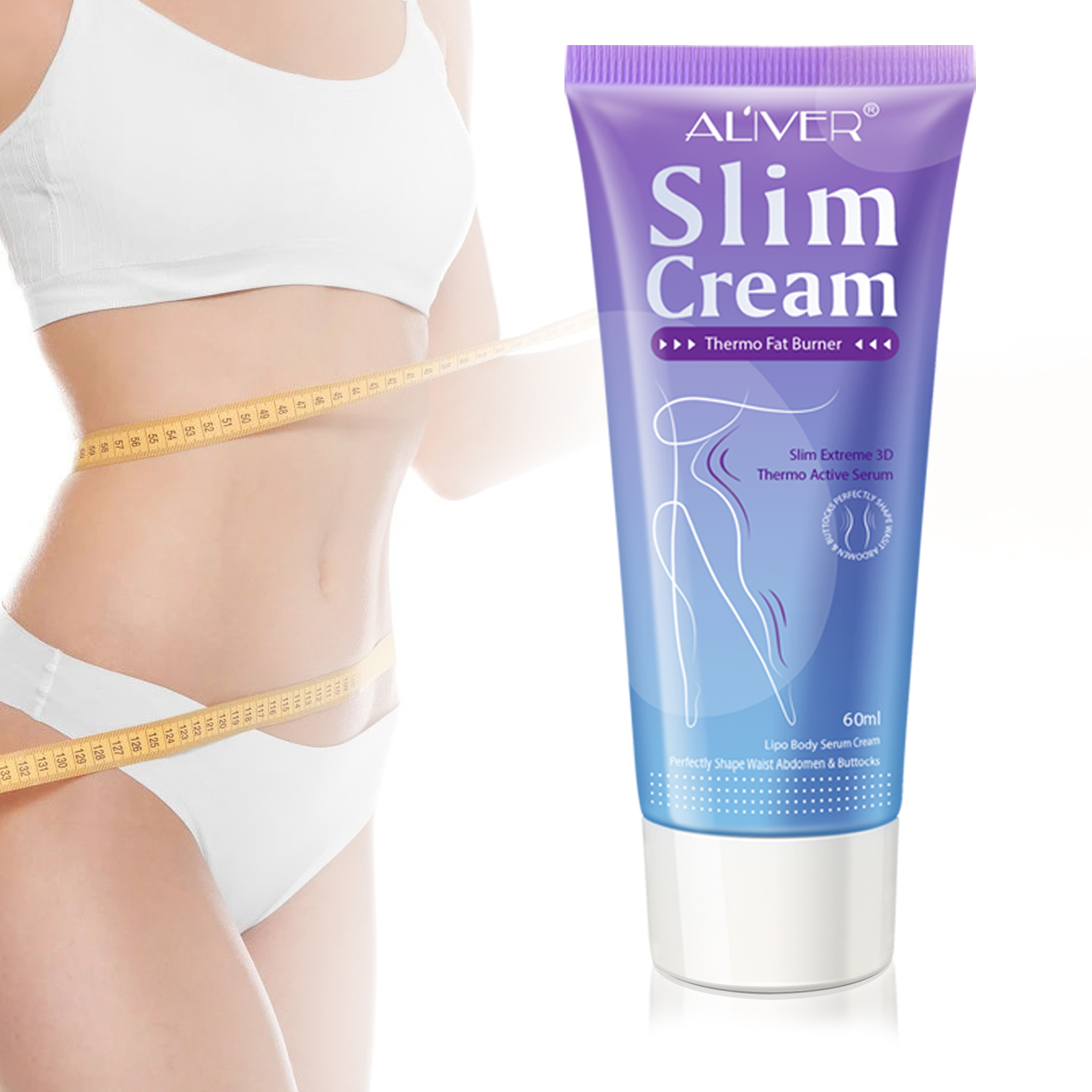 ALIVER Body Care Slim Cream Natural Ingredients Best Slimming Cream Fat Burning Gel Lose Weight Cellulite Removal Hot Cream