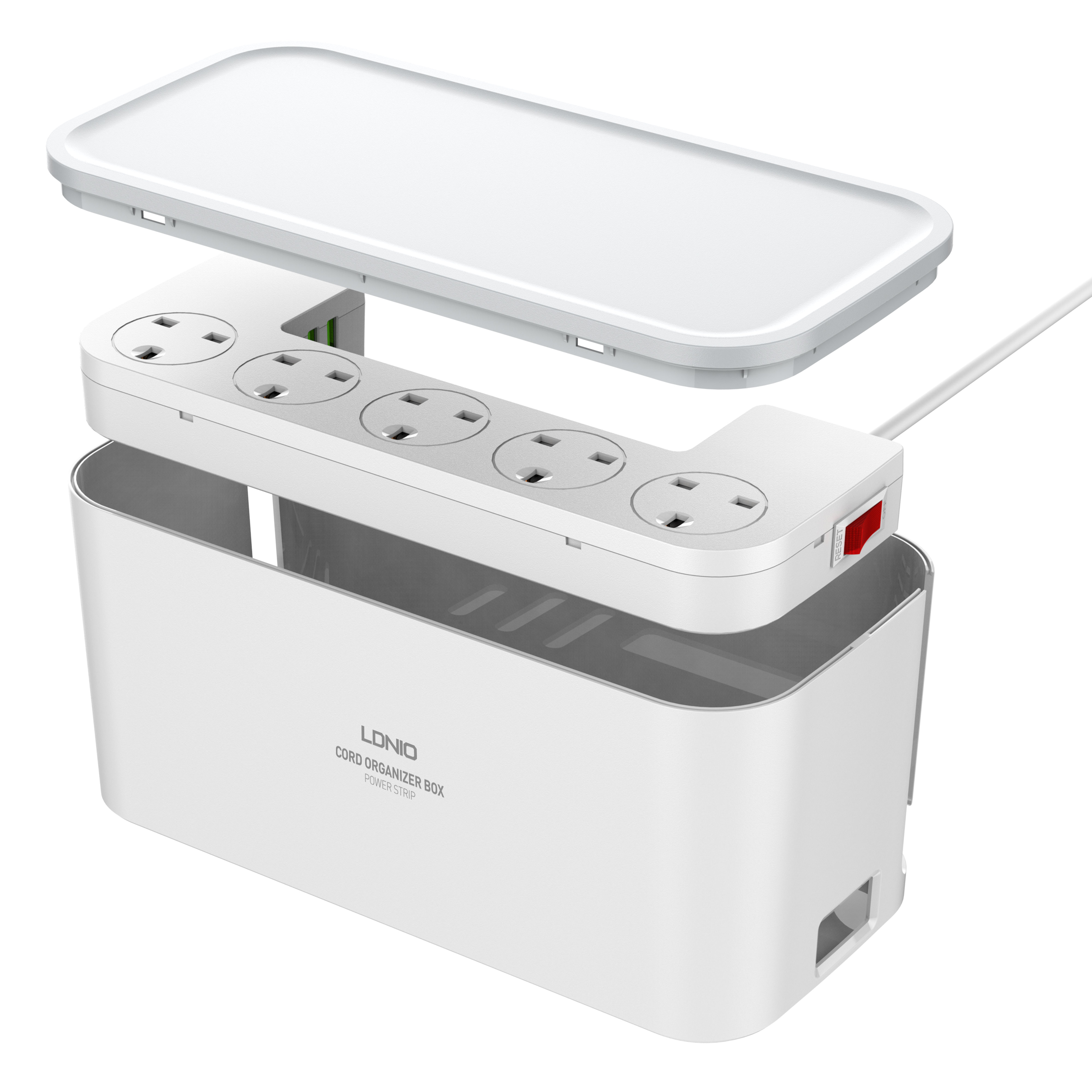 Ldnio Sk5365 управление быстрой зарядкой для Великобритании 3 Usb 5 портов розетка питания розетка 15,5 Вт Быстрая зарядка удлинитель