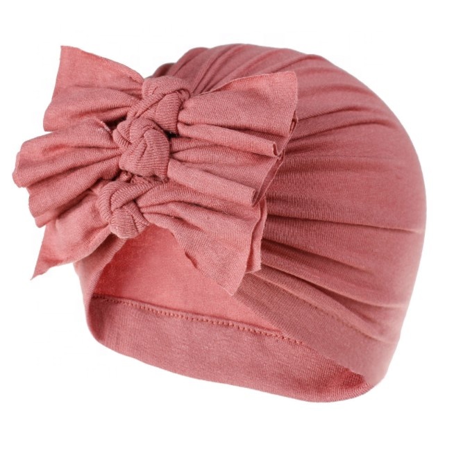 New Cotton knot bow baby hat,Fashion soft beanie hat,Colorful Indian style turban
