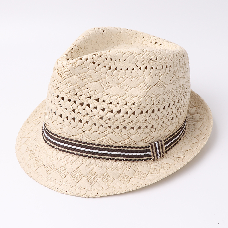 Color-blocking stripes back upturned new fashion and comfortable handmade custom wholesale top hats
