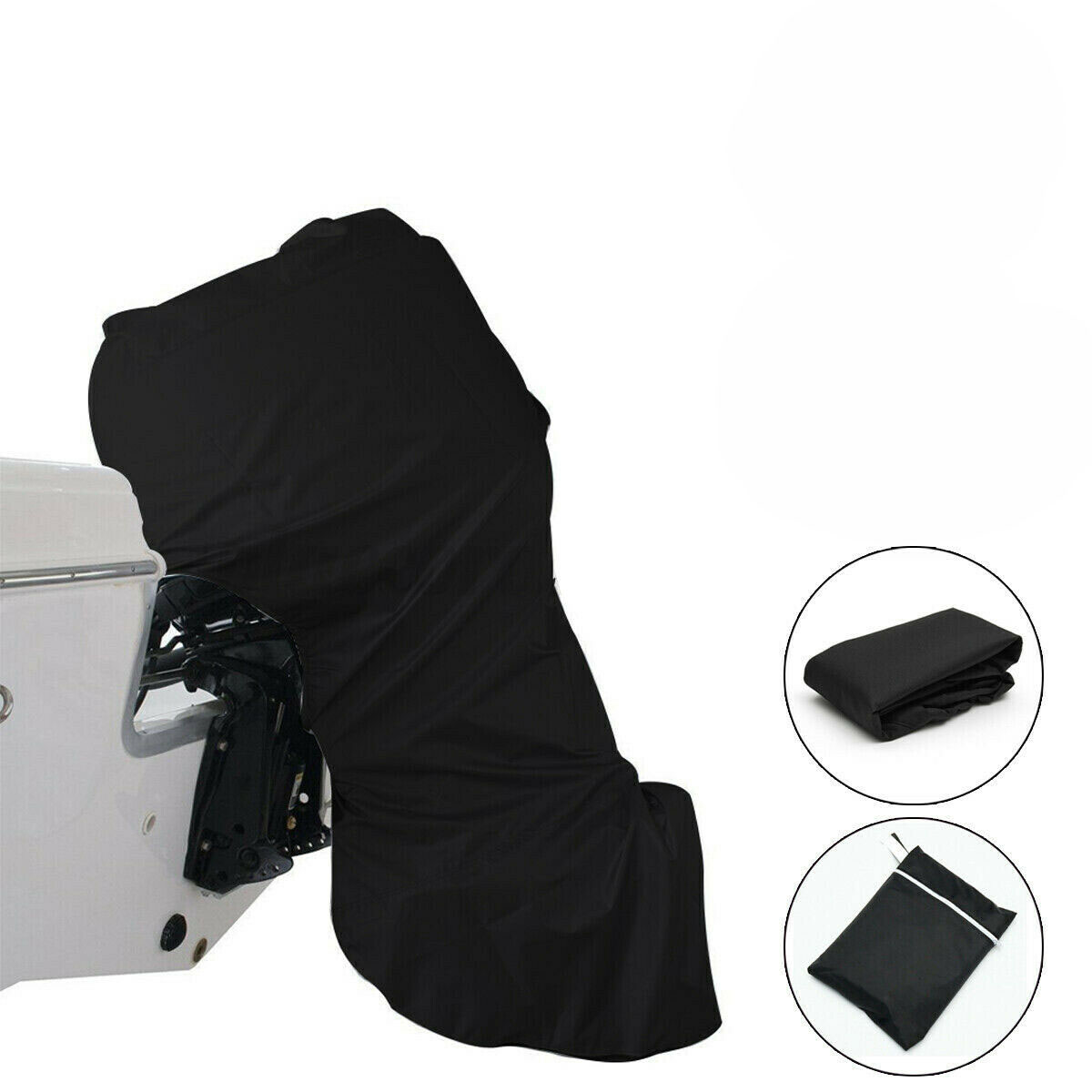 Черные чехлы для моторов 30-60HP 180*144 см 600D, полностью подвесной чехол для мотора, водонепроницаемые чехлы для лодочного мотора