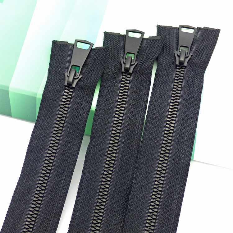 YAB Hot Custom 5# Resin Corn Tooth Double Open Zipper Plastic Resin Zipper For Men Jeans And Clothes