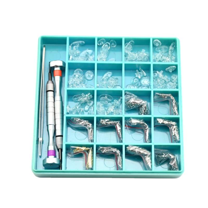 ready stock optical eyeglass accessories mini hinge glasses screws set and nose pad kits