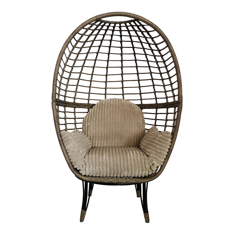 High Quality Outdoor furniture Rattan Hanging Swing Egg Chair Patio Outdoor Rattan Egg Chair lounge Chair