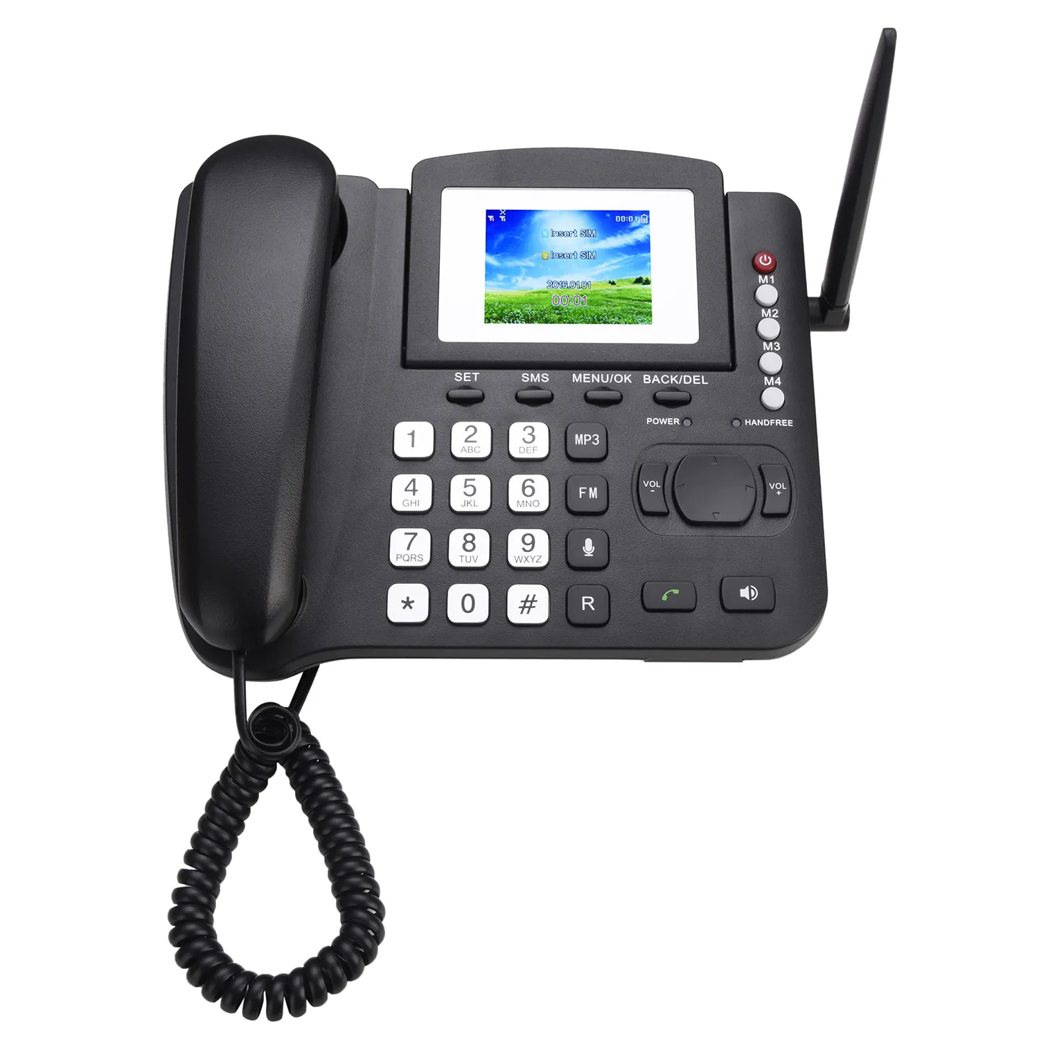 2G GSM Fixed Wireless Phone Cordless Desktop Telephone Desk Terminals With 2.8 inch Color Display Daul Sim Card For Office Home