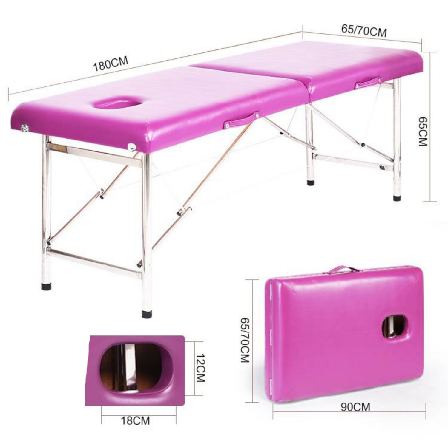 Foldable massage tables $ beds portable 2 section metal massage bed for bedroom,hotel,beauty salon