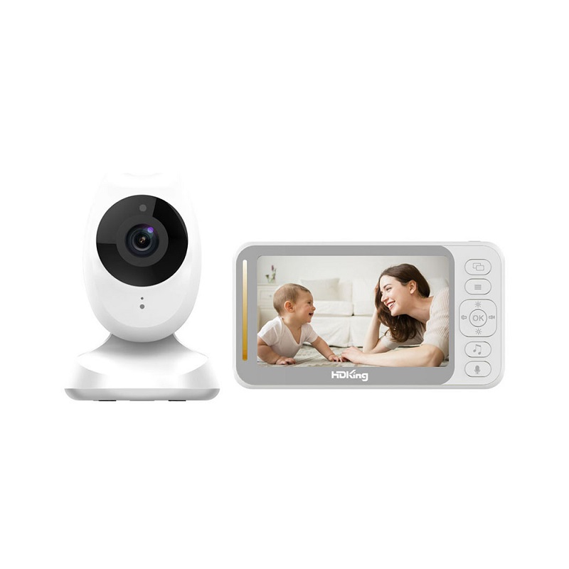 Лидер продаж, двухканальный беспроводной Wi-Fi монитор 4,3 дюйма, 2,4 ГГц, 5 метров, ночное видение, радионяня с музыкой
