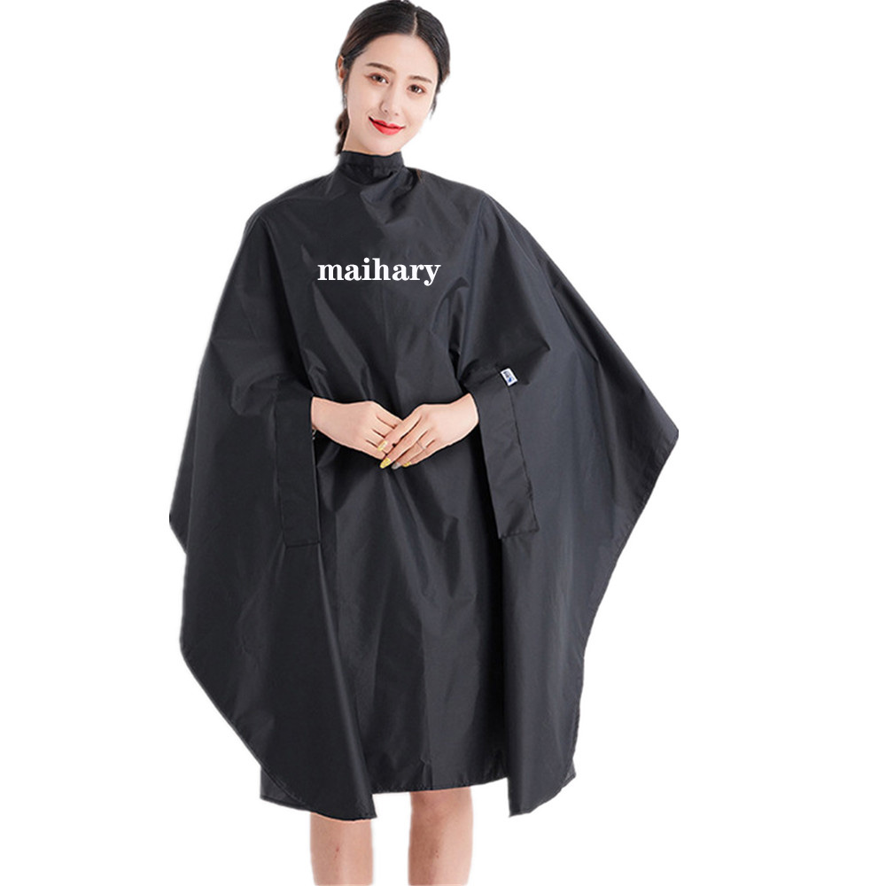 salon haircut custom polyester waterproof hairdresser barber cape with arm hole