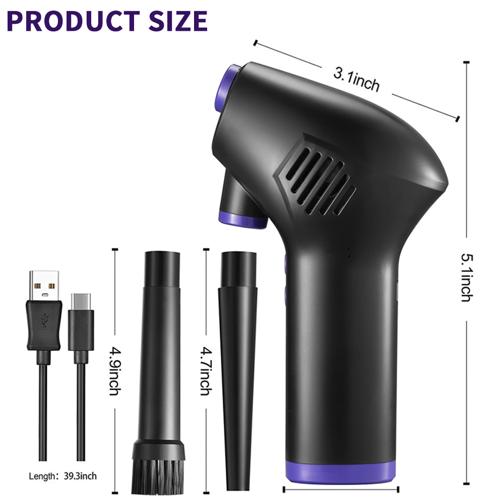 Air Blowing Dust Gun Rechargeable Battery Duster Blower Cleaning Air Duster for Computer