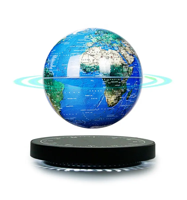 14cm 6 Inch World Globe Led Light Geographic Interactive Educational Discovery World Map Magnetic Floating Levitation Globe
