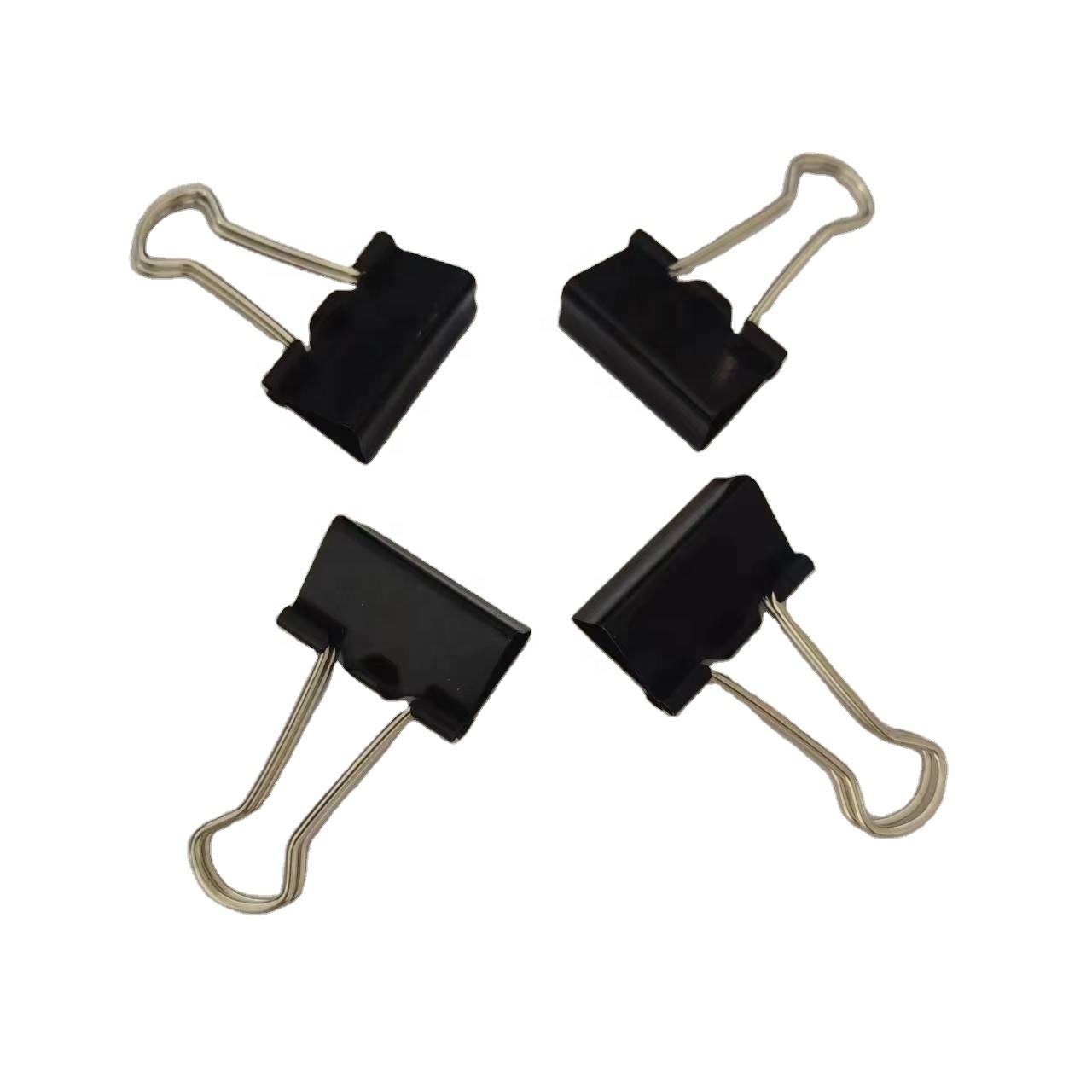 Binder Clips Paper Clamps 25mm Black Color 48 Pcs in One Plastic Box