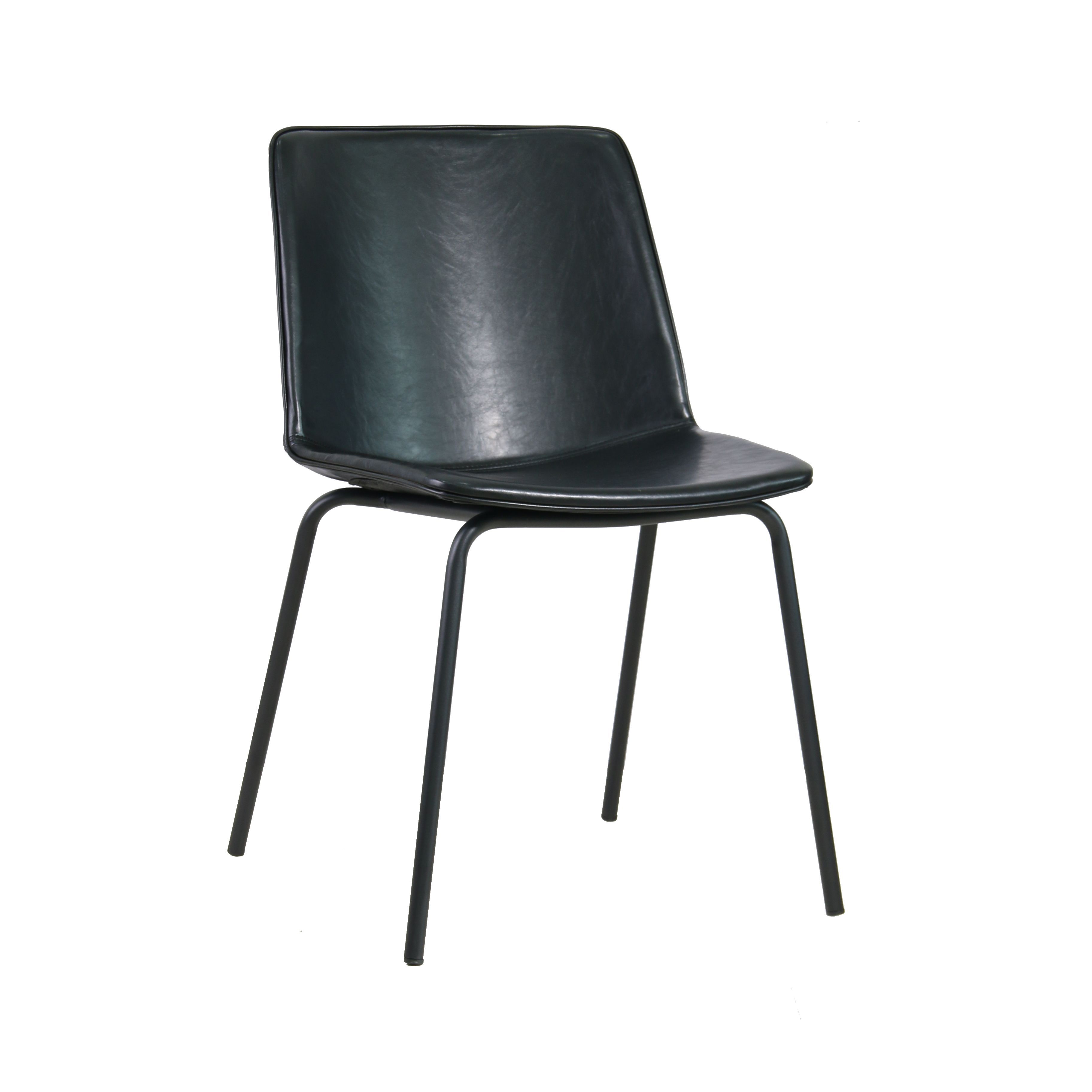 Contemporary Green Black Gray Blue Dinning Chairs Italian Modern Patio Pu Leather Upholstered Dining Chair With Metal Legs