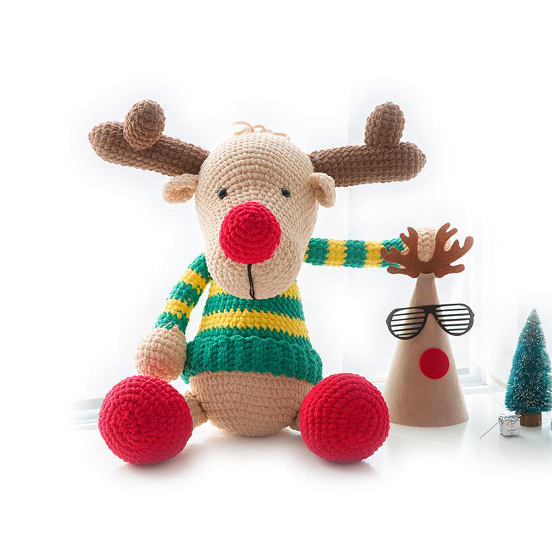 Самые продаваемые модные праздничные украшения Yarncrafts, вязаные крючком игрушки амигуруми в стиле лося