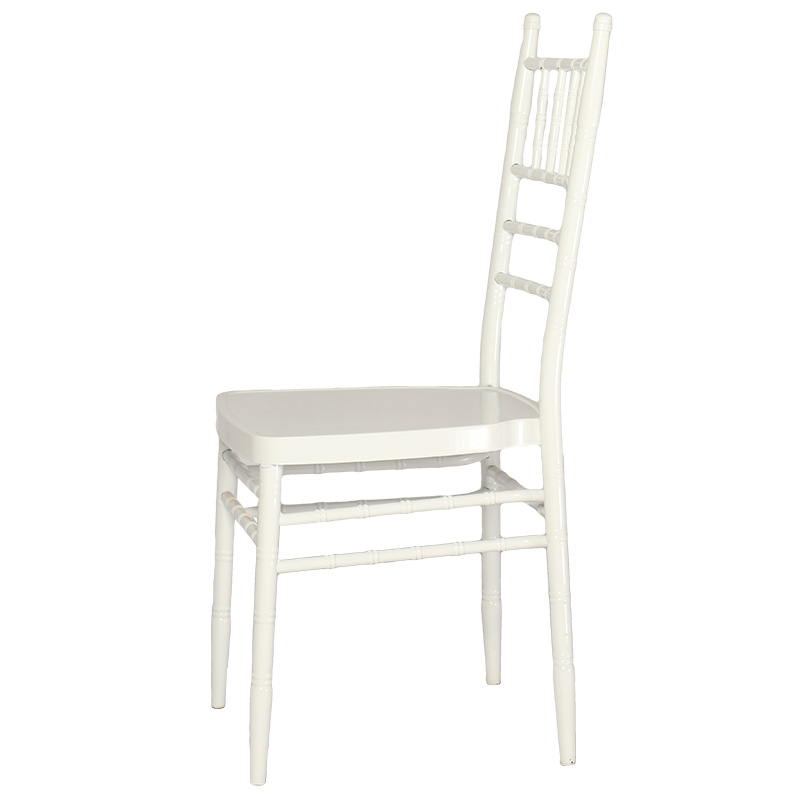 Hot Selling Wedding Tiffany Chair supplier White Gold Metal Stackable Wholesale Chiavari Chairs Events