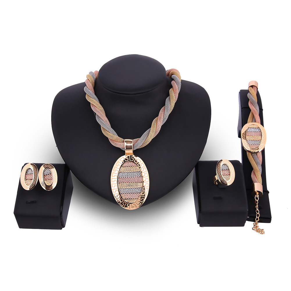 4 Piece Gold Plated And Fine Jewelry Sets Type Jewellery Set Girls//