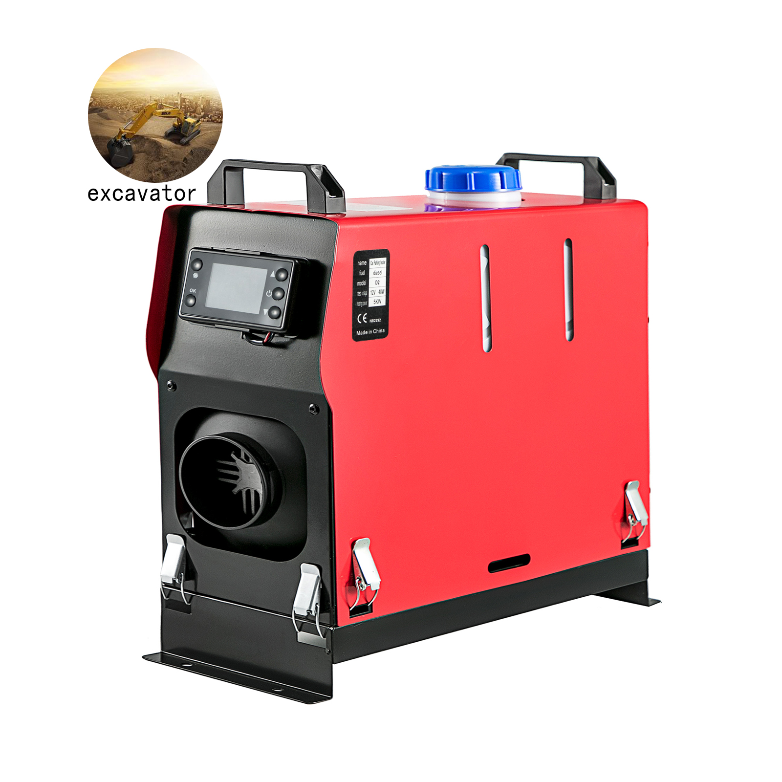 Снижение шума 12v 5kw автомобиля стояночный отопитель похож на Webasto Дизельный Нагреватель воздуха на дизельном топливе с ЖК-дисплеем и 1 воздуховыпускное отверстие