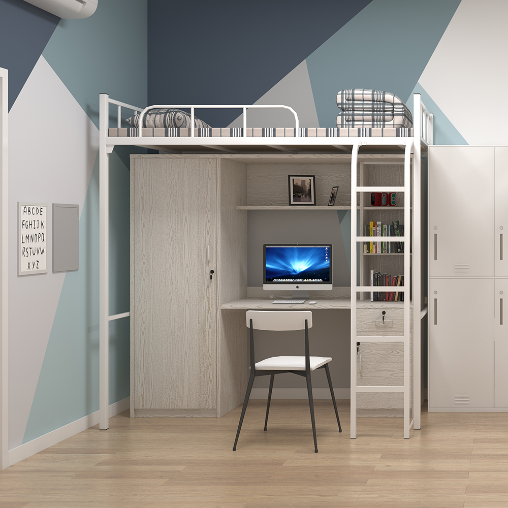 Steel Metal School Student Dorm Metal Bunk Bed Dormitory Loft Bed Frame