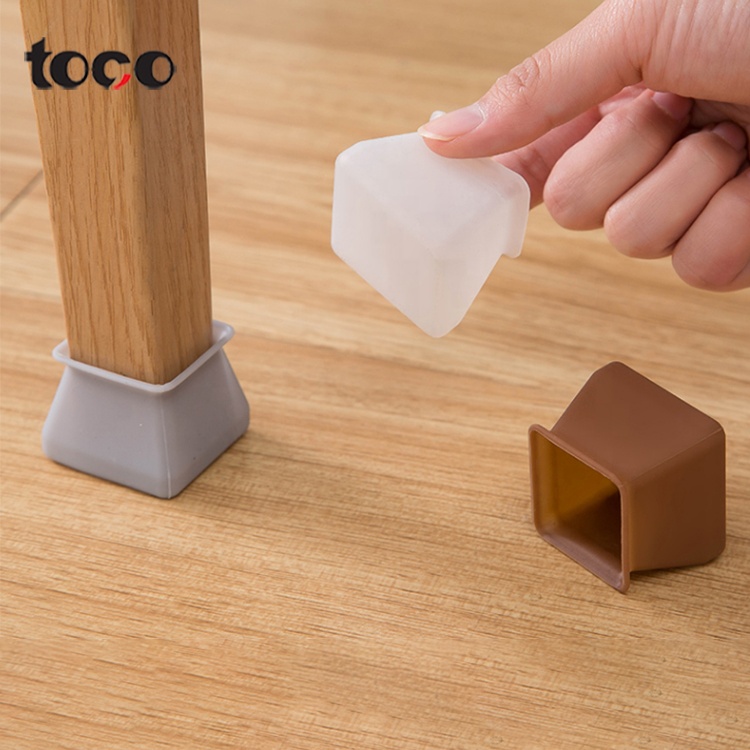Силиконовая мебель TOCO, силиконовые резиновые столешницы для стола, защитный чехол, Накладка для ножек стула, колпачок для ножек