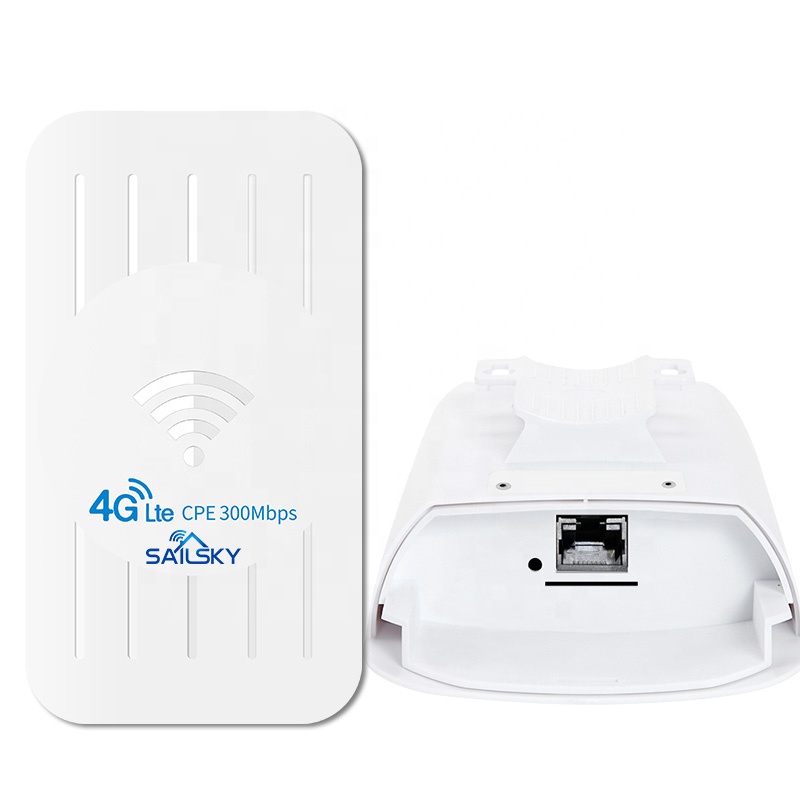 Sailsky Outdoor Waterproof 4G LTE CPE WiFi Router With Sim Card Slot and PoE Adapter Openwrt