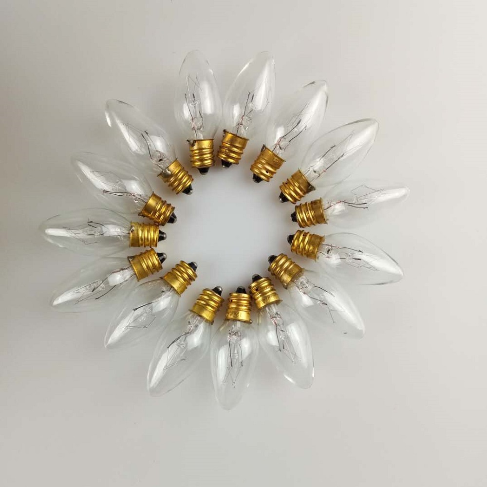 C7 Transparent Miniature bulb 5 watt 110-130V E12 Incandescent Light Bulb For Night Lights Christmas Decorative string lights