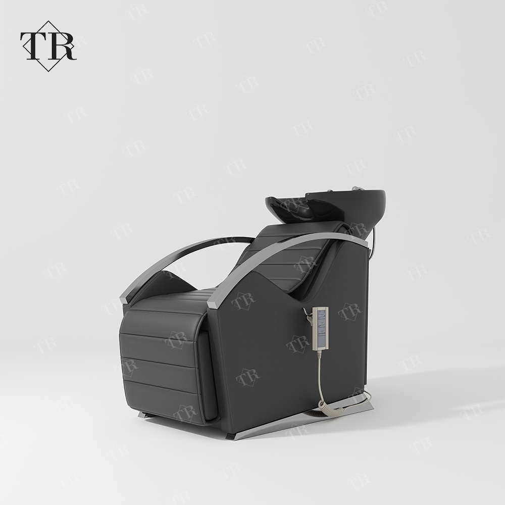 Factory Shampoo Chair Price Black Electric Automatic Washing Head Spa Shampoo Hairdressing Bed Chair With Water Tank Salon Sink