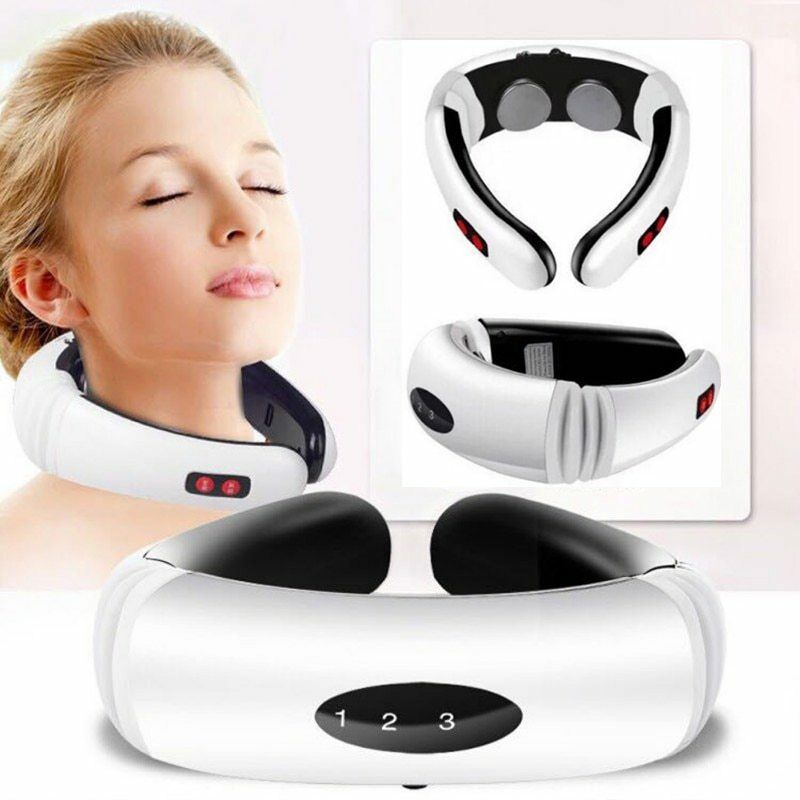 Pulse Back and Neck Massager Far Infrared Heating Pain Relief Tool Health Care Relaxation Massage