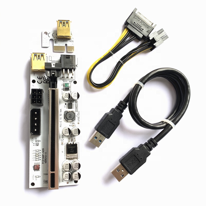 Райзер-010 PCI-E 1x до 16x адаптер переходная карта riser ver 010x